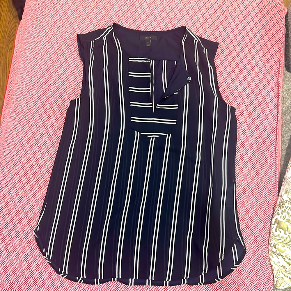 Like new J crew sleeveless blouse